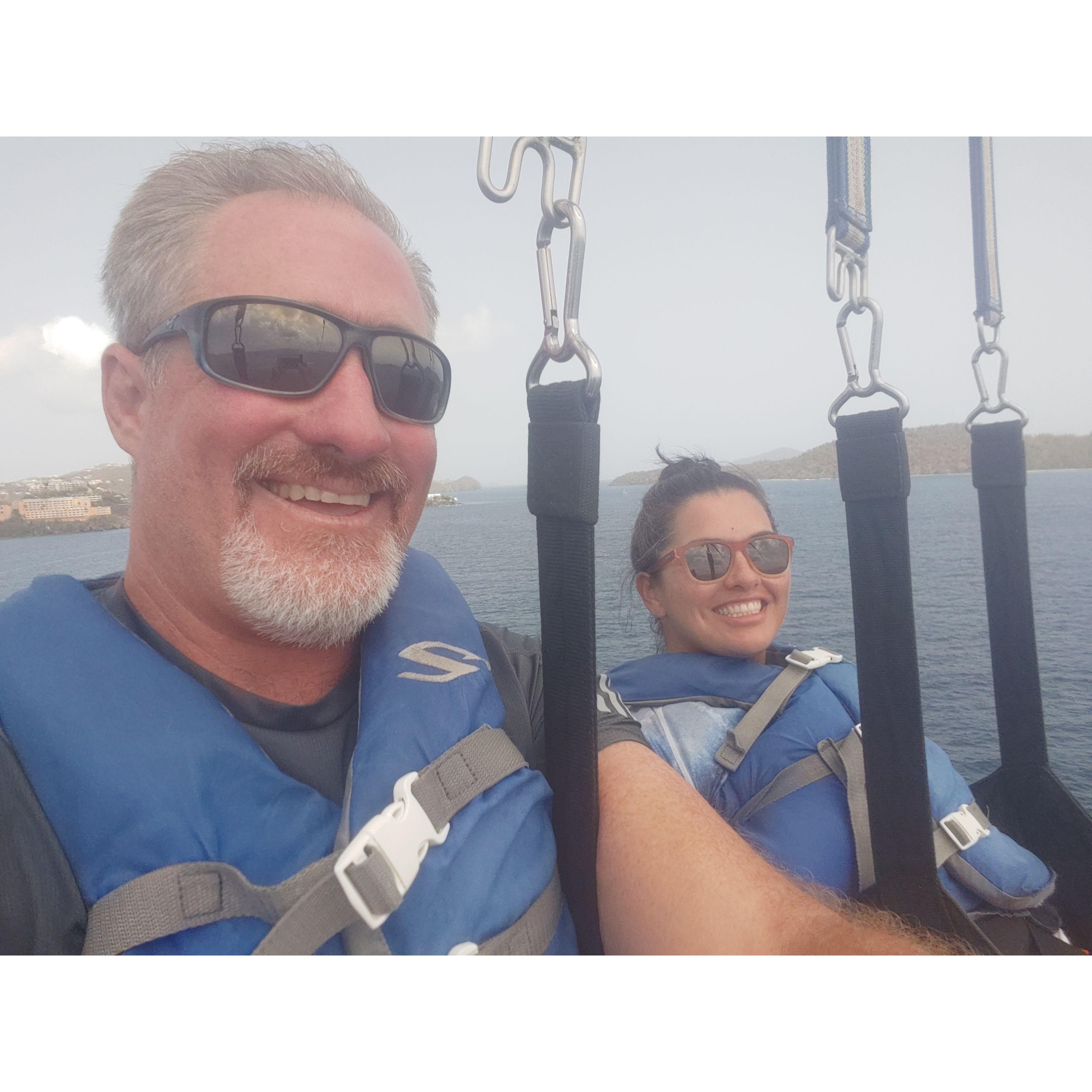 Parasailing St. Thomas - of course! - July 2022