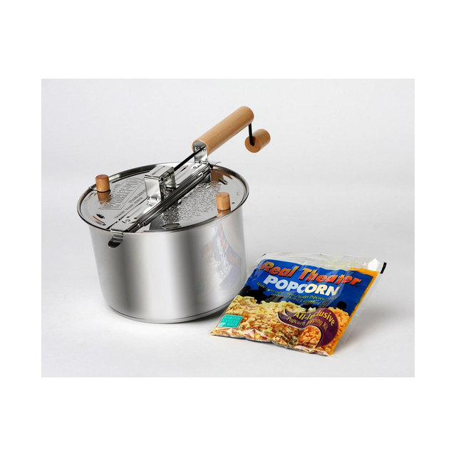 Wabash Valley Farms Stainless Steel Whirley-Pop Popcorn Popper