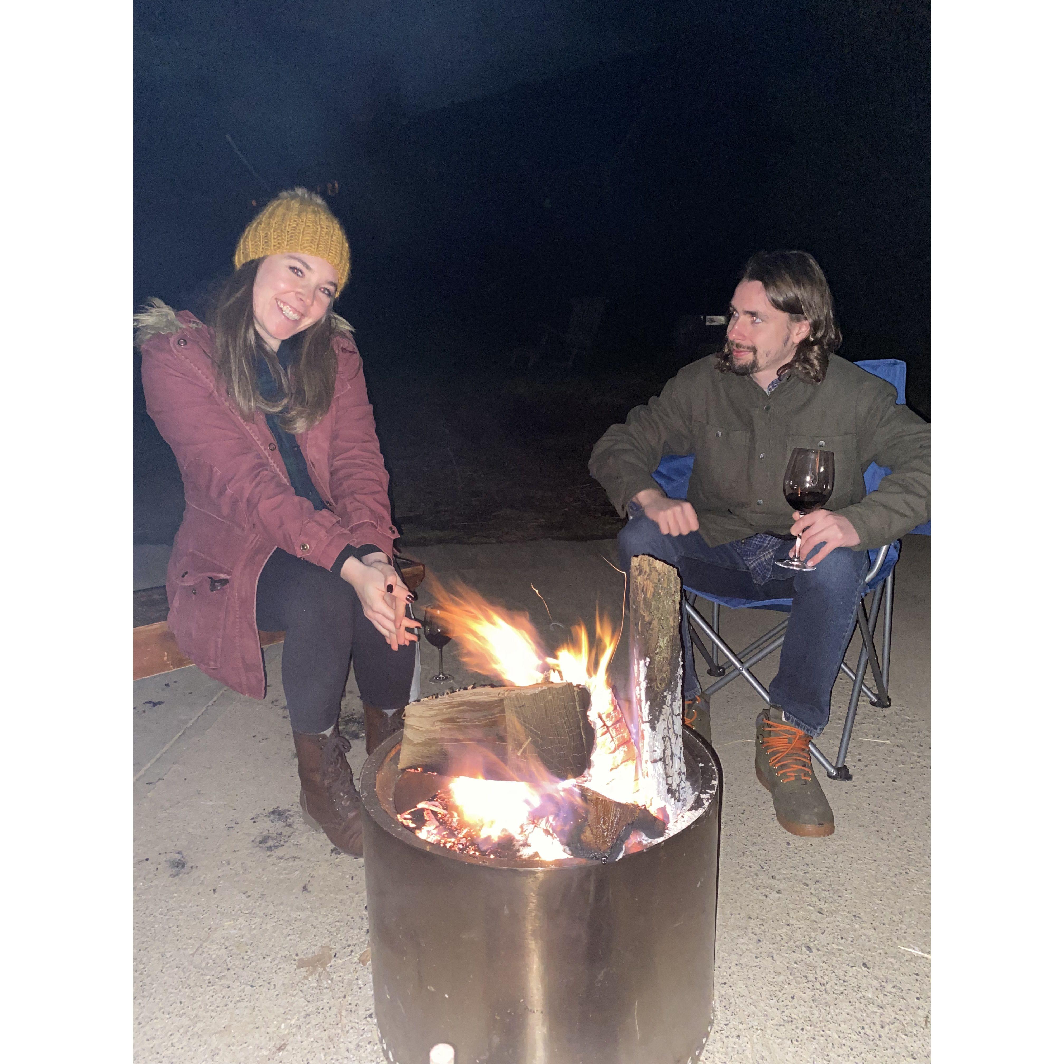 Olivia and Vince at Bluemont Winery in Virginia in 2021.