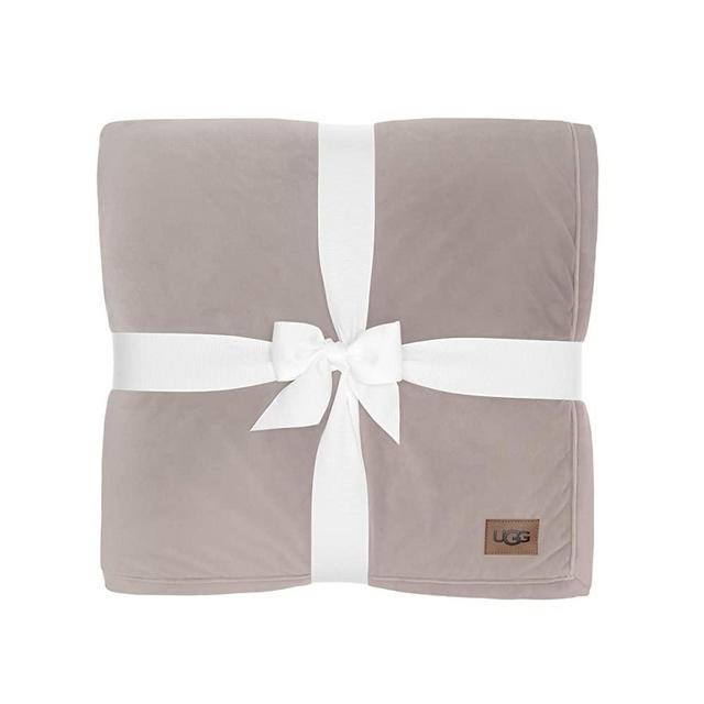 UGG Bliss Sherpa Throw Blanket - Plush Oversized Reversible Accent Blanket - 50” x 70” - Oyster