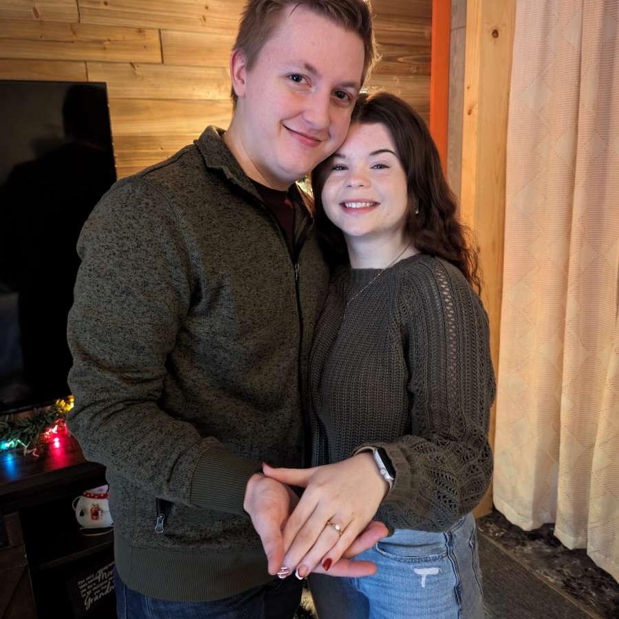 Us being so happy after the proposal!