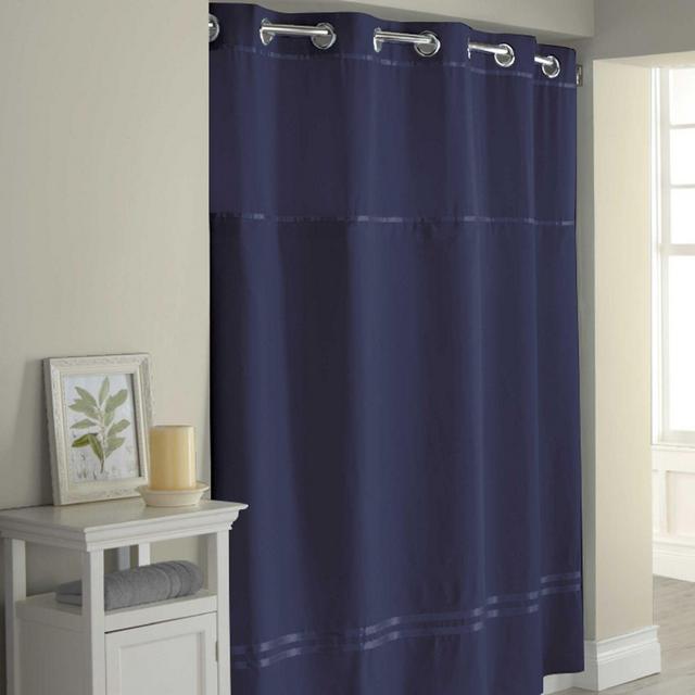 Hookless® Escape 71-Inch x 74-Inch Shower Curtain and Liner Set in Navy