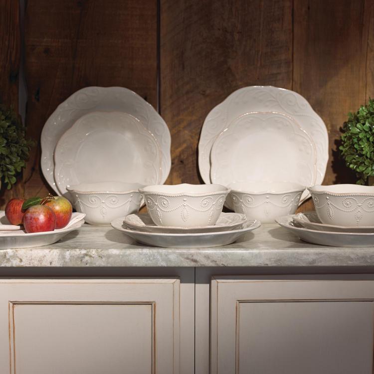 Belle Soufleuir レスペラ　5点セット French Perle White 4-Piece Dessert Set – Lenox Corporation