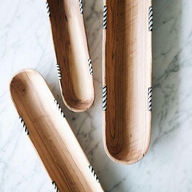 Connected Goods Olive Wood Appetizer Tray Set