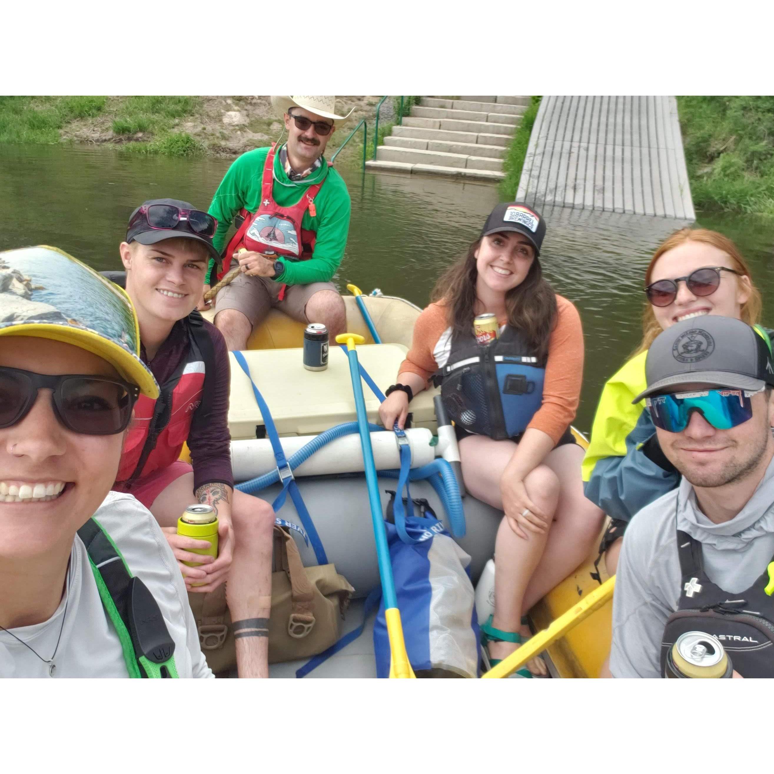 Rafting trip for Bri's 28th birthday- I proposed to her about an hour later on "Chipmunk Beach" farther down the river.