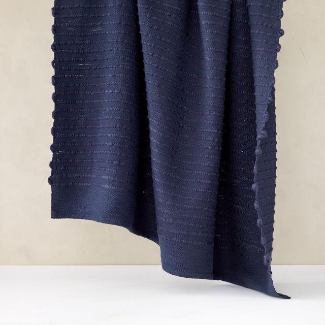 Soft Corded Throw, 50"x60", Midnight