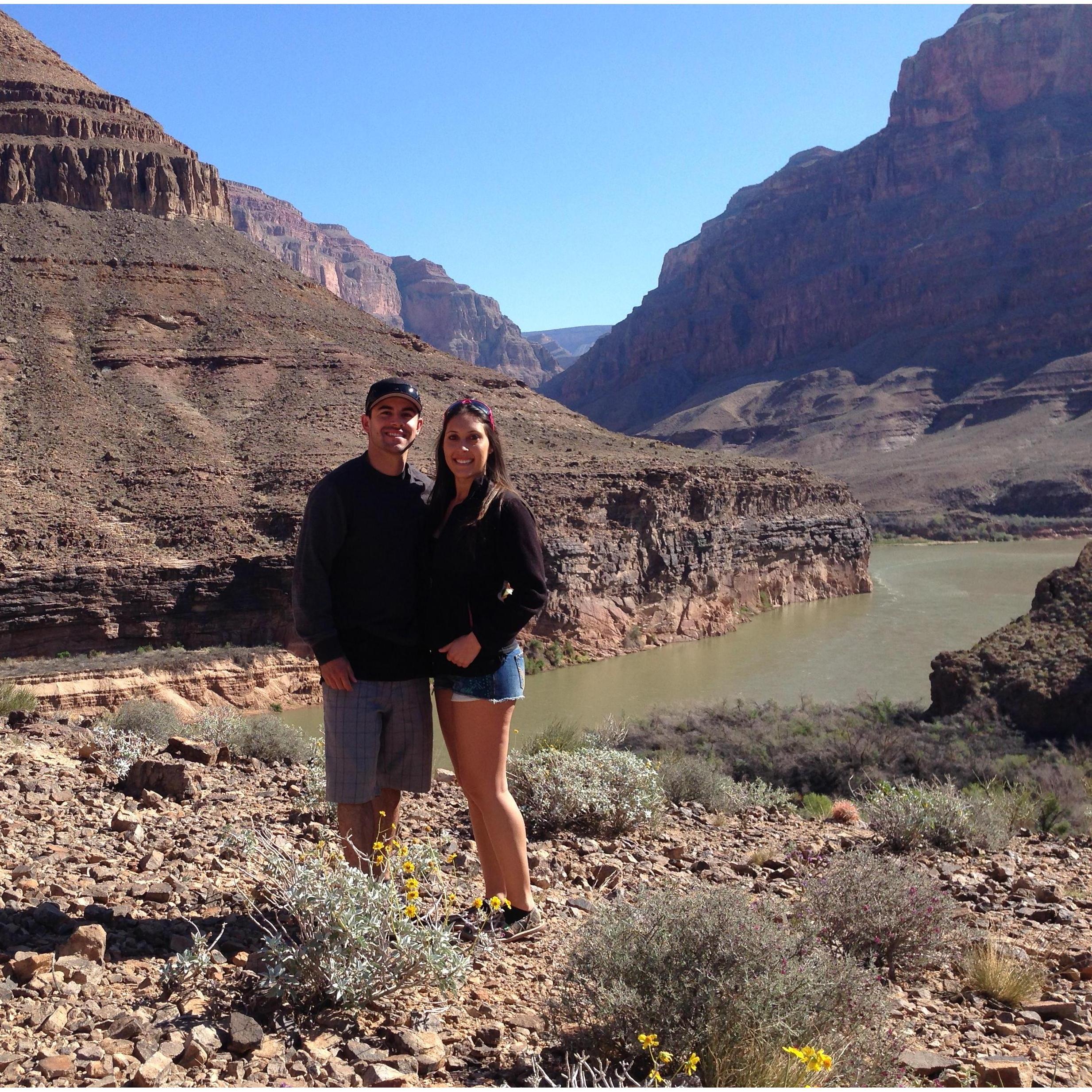 Flown into the grand canyon by Andrews brother Anthony. This is the spot where Adriana first told Andrew "I love you".