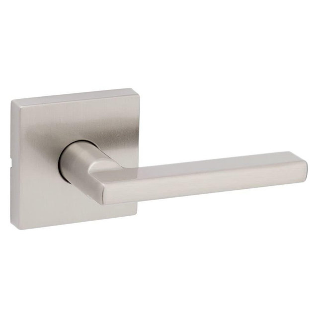 Kwikset Halifax Passage Door Lever for Hall and Closet Doors featuring Microban in Satin Nickel