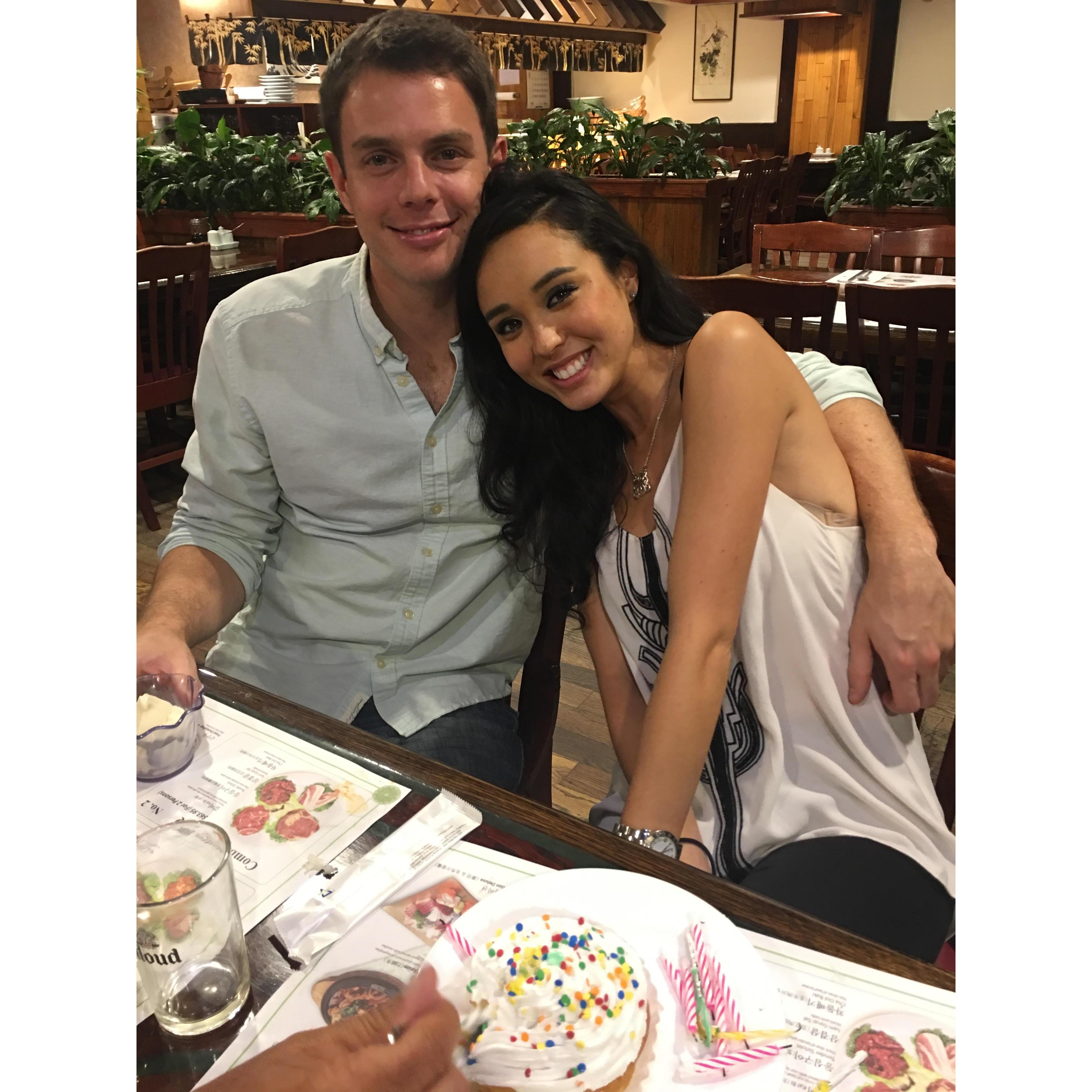 First time celebrating Siobhan's birthday together