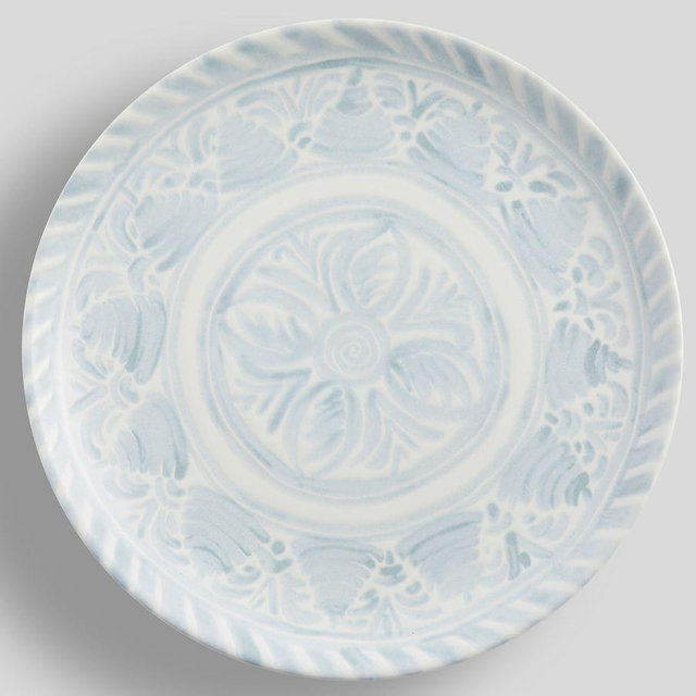Chambray Tile Stoneware Dinner Plate, Single