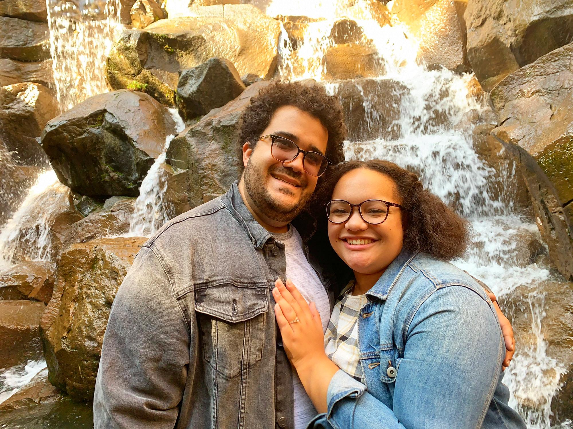 We love living in seattle and this is at a waterfall garden in the city