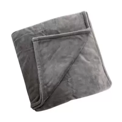 Brookstone® n-a-p® Plush Heated King Blanket in Grey