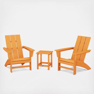 Modern 3-Piece Outdoor Adirondack Set