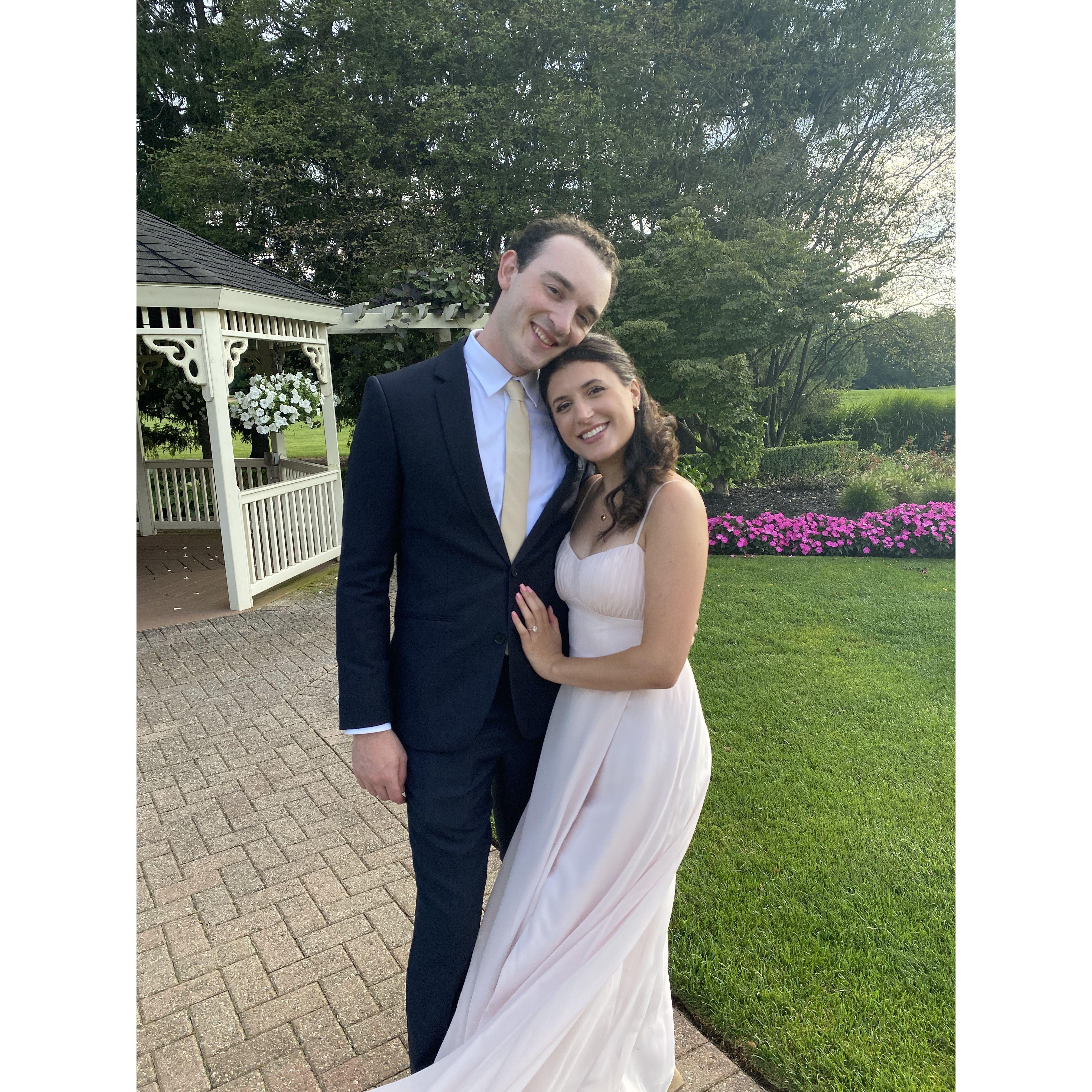 Standing up in Jake and Alyssa's wedding! It was so special to do this together and see our best friends get married!!