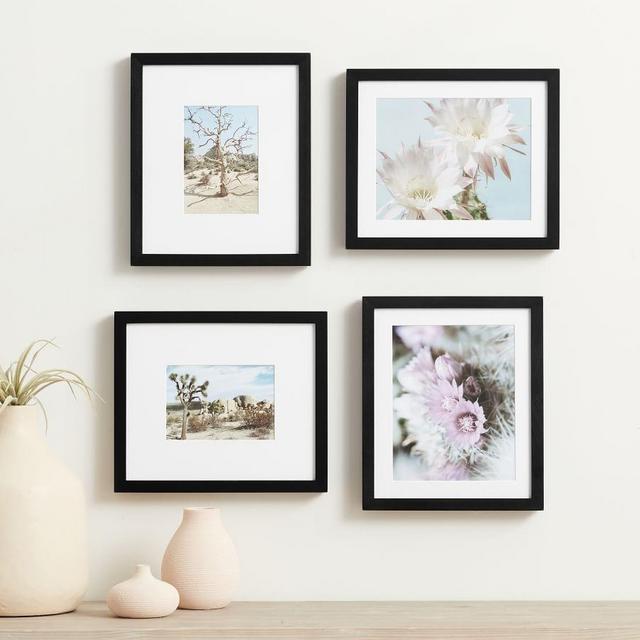 Wood Gallery Frames, Set of 4, 11"x13" Overall - Black