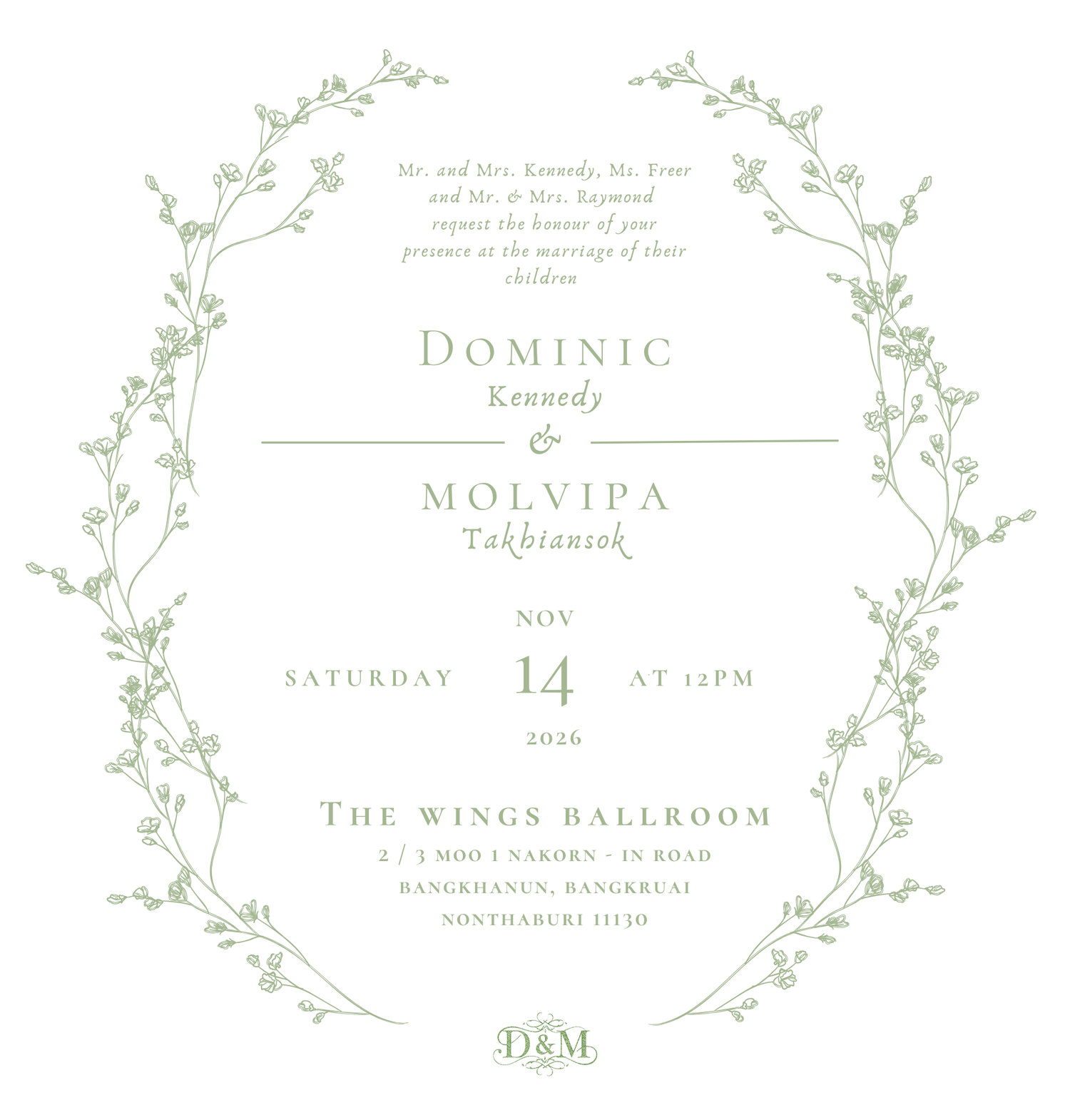 The Wedding Website of Dominic Kennedy and Molly Takhiansok