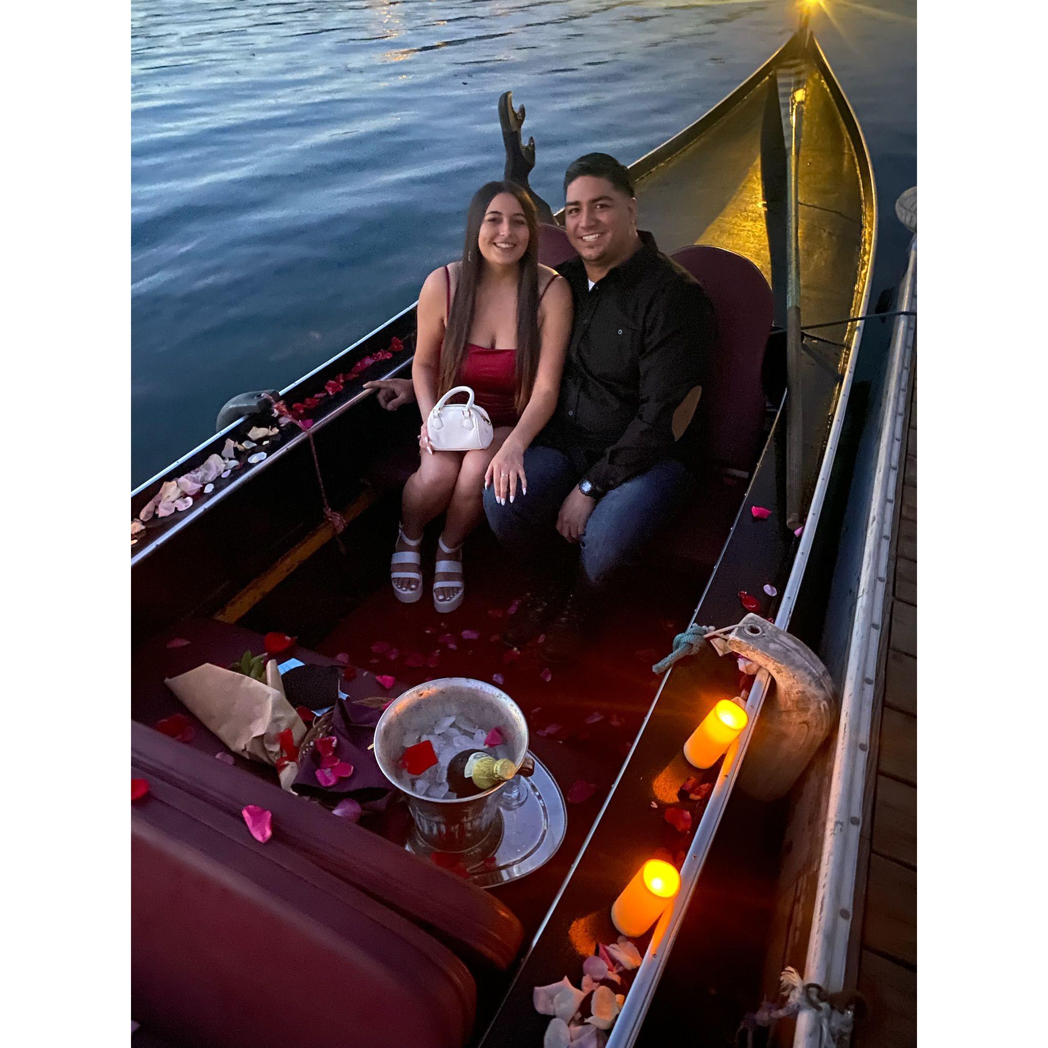 First Valentine's Day and Luis surprised me with a romantic gondola ride