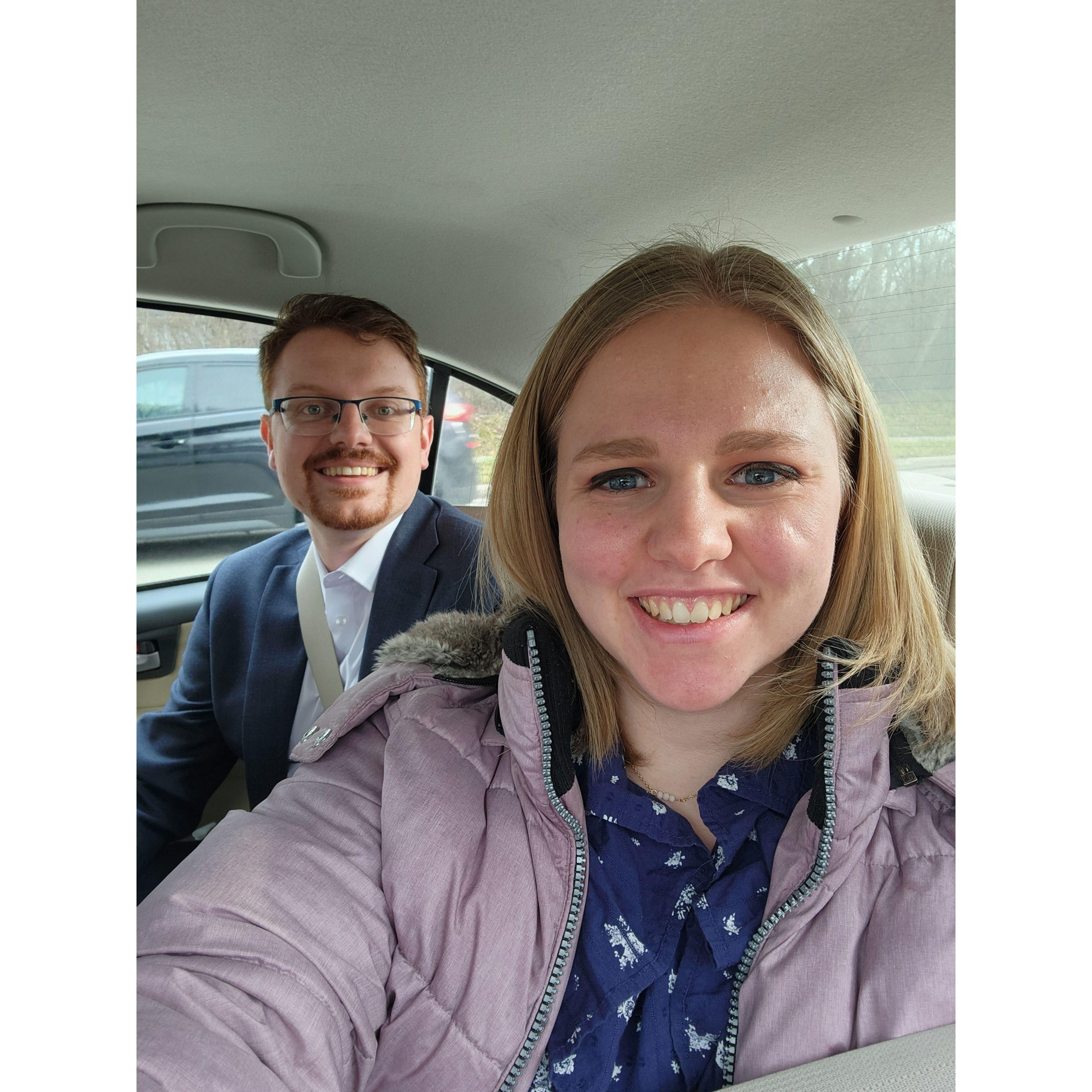 Going to church in Chicago together!