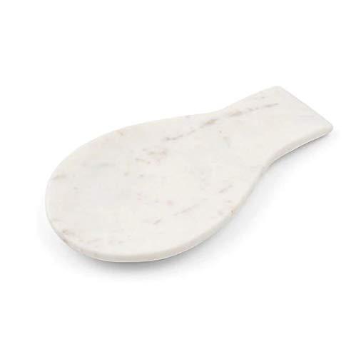 INA KI Natural Marble Spoon Rest (For kitchen,Home,Hotels,Restaurants) (White)