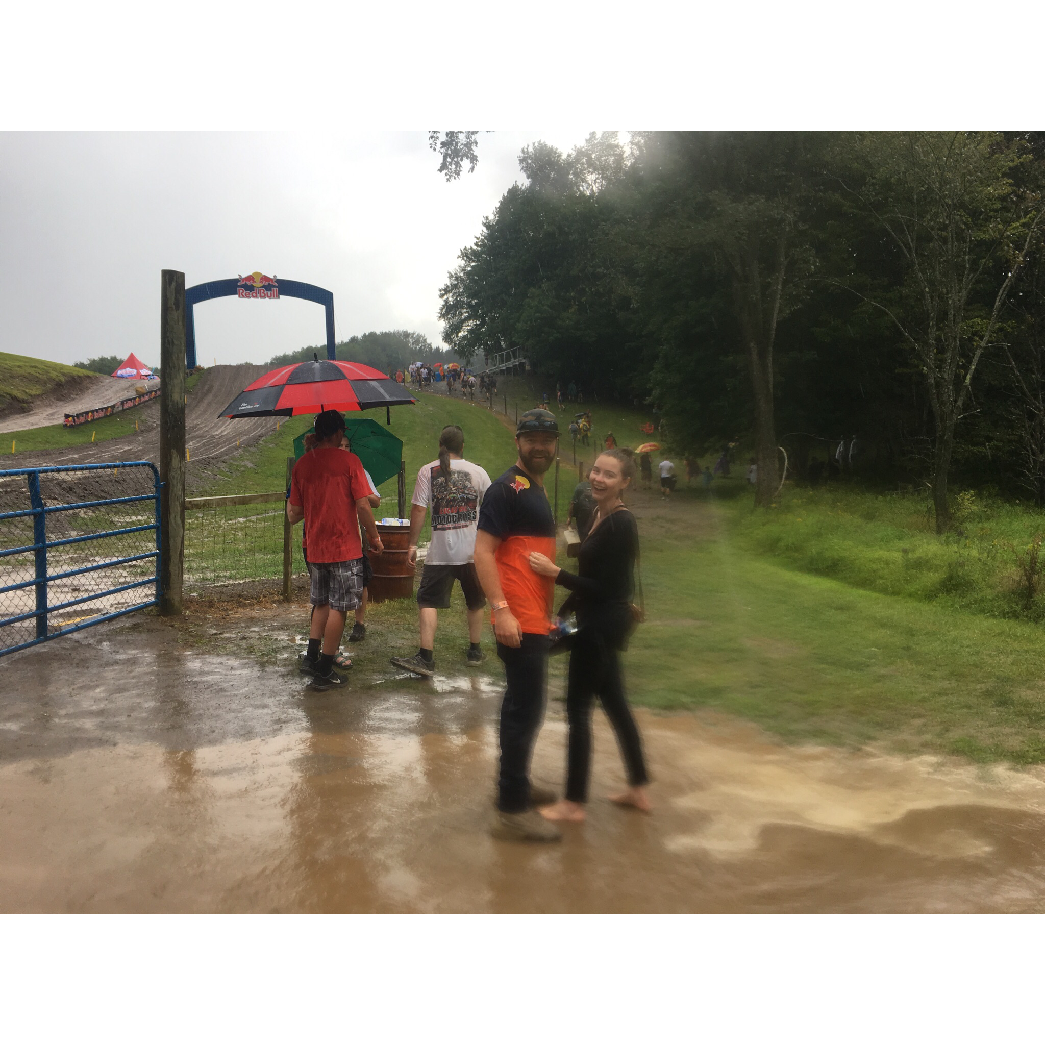 Tori's first motocross in the pouring rain