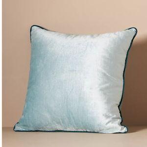 Adelina 22"x22" Ice Blue Velvet Pillow