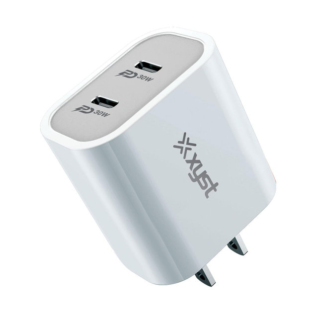 XYST™ 30-Watt Dual USB-C® Wall Charger in White