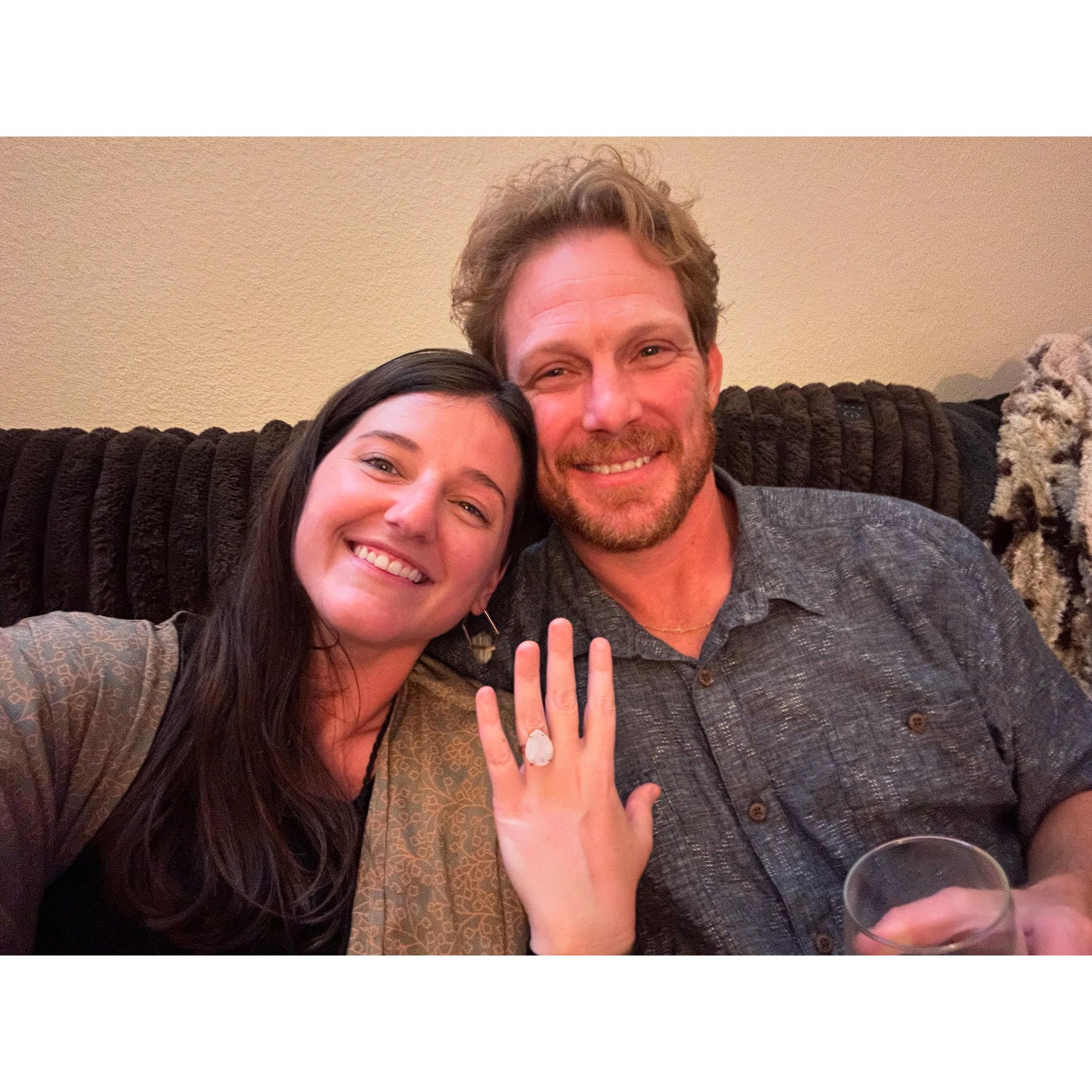 The easiest "YES" she's ever said. An intimate and sweet proposal after her birthday dinner at their favorite sushi spot.