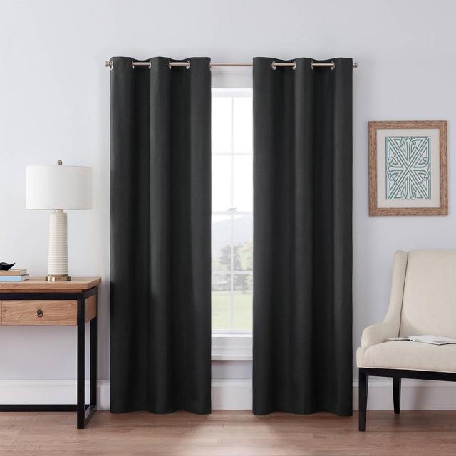 1pc 42"x108" Blackout Windsor Window Curtain Panel Charcoal - Eclipse