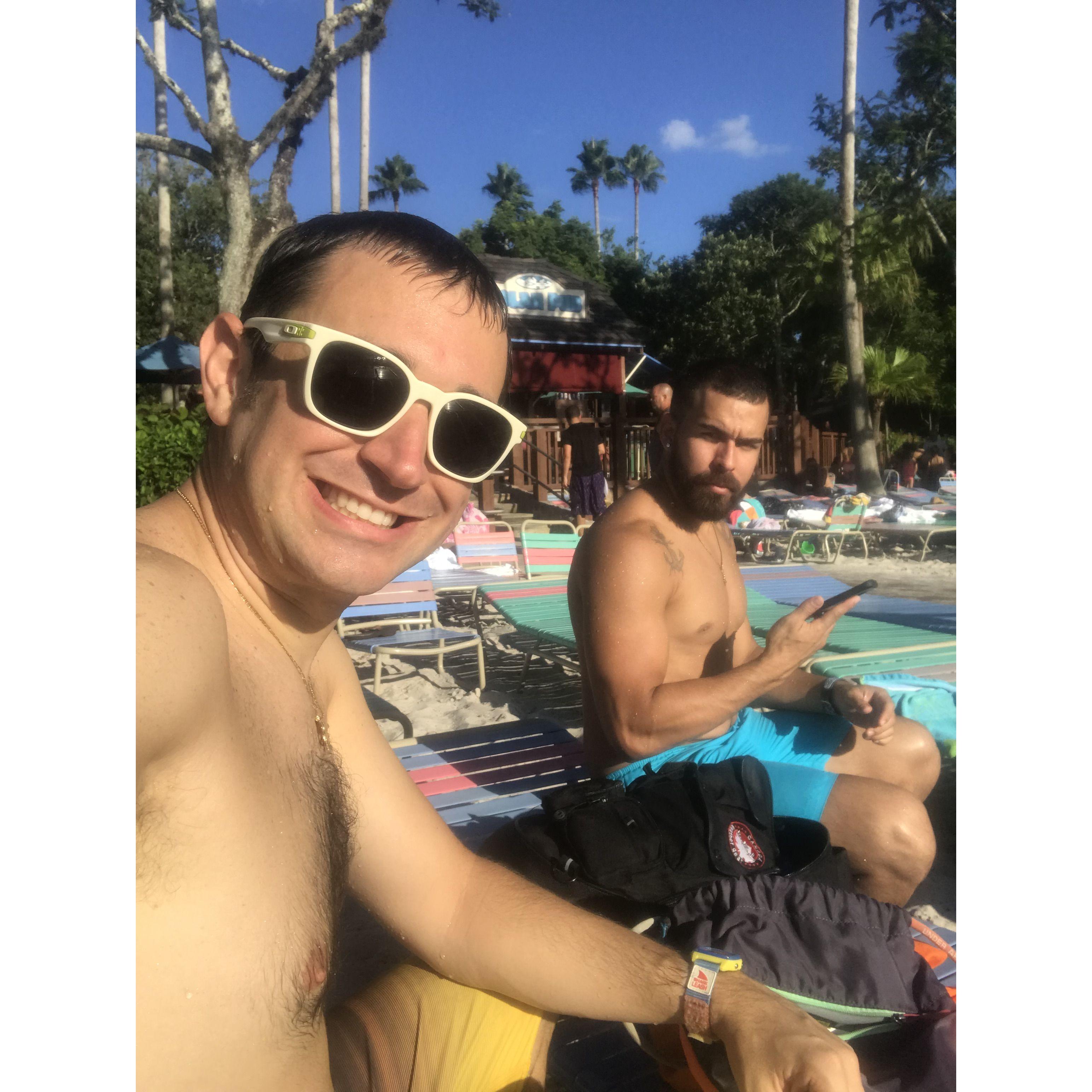 Our first photo together on a date to Typhoon Lagoon