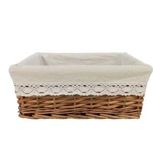 Doily Wicker Storage Basket, Medium