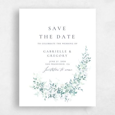 Blue Standard Wedding Save the Date - Farnham Portrait