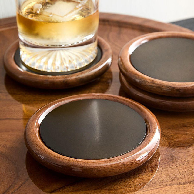 Harlan Lacquer Coasters, Set of 4