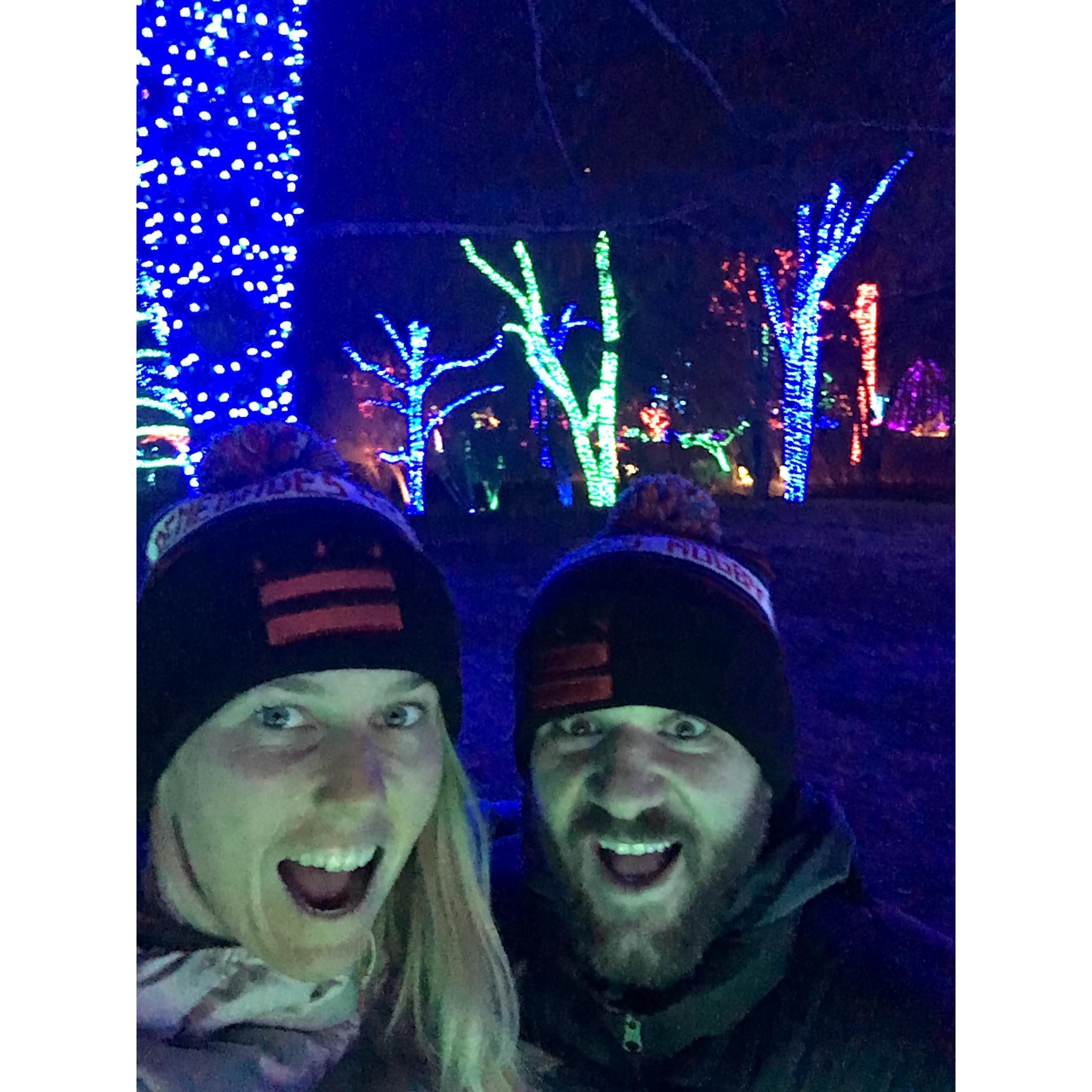 Celebrating with Christmas lights
