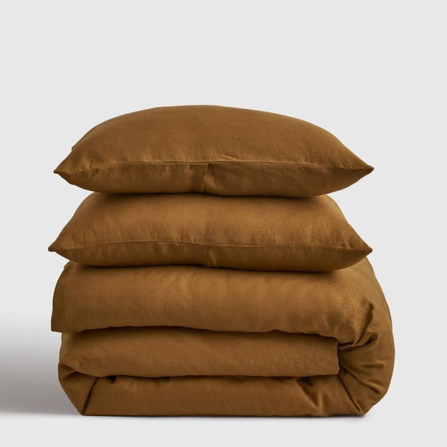 Linen Duvet Cover Set | Quince- “Tobacco”