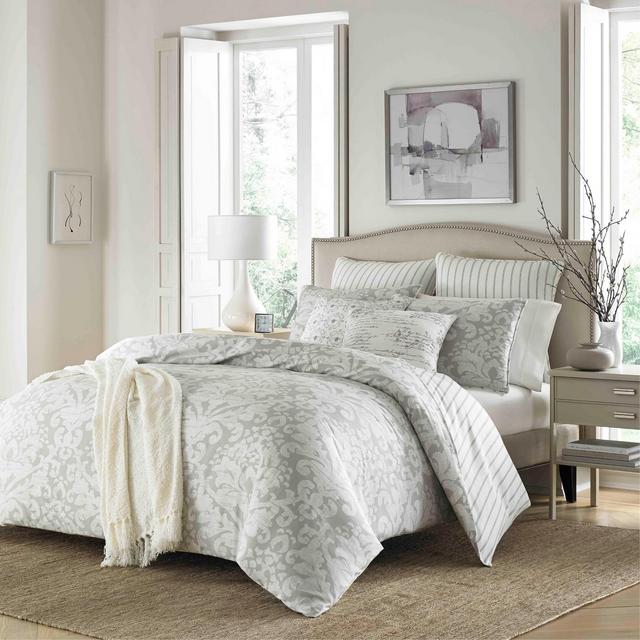 Gray Camden Duvet Cover Set (Full/Queen)- Stone Cottage