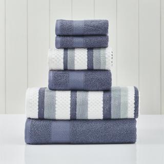 Pax 6-Piece Yarn Dyed Jacquard Towel Set