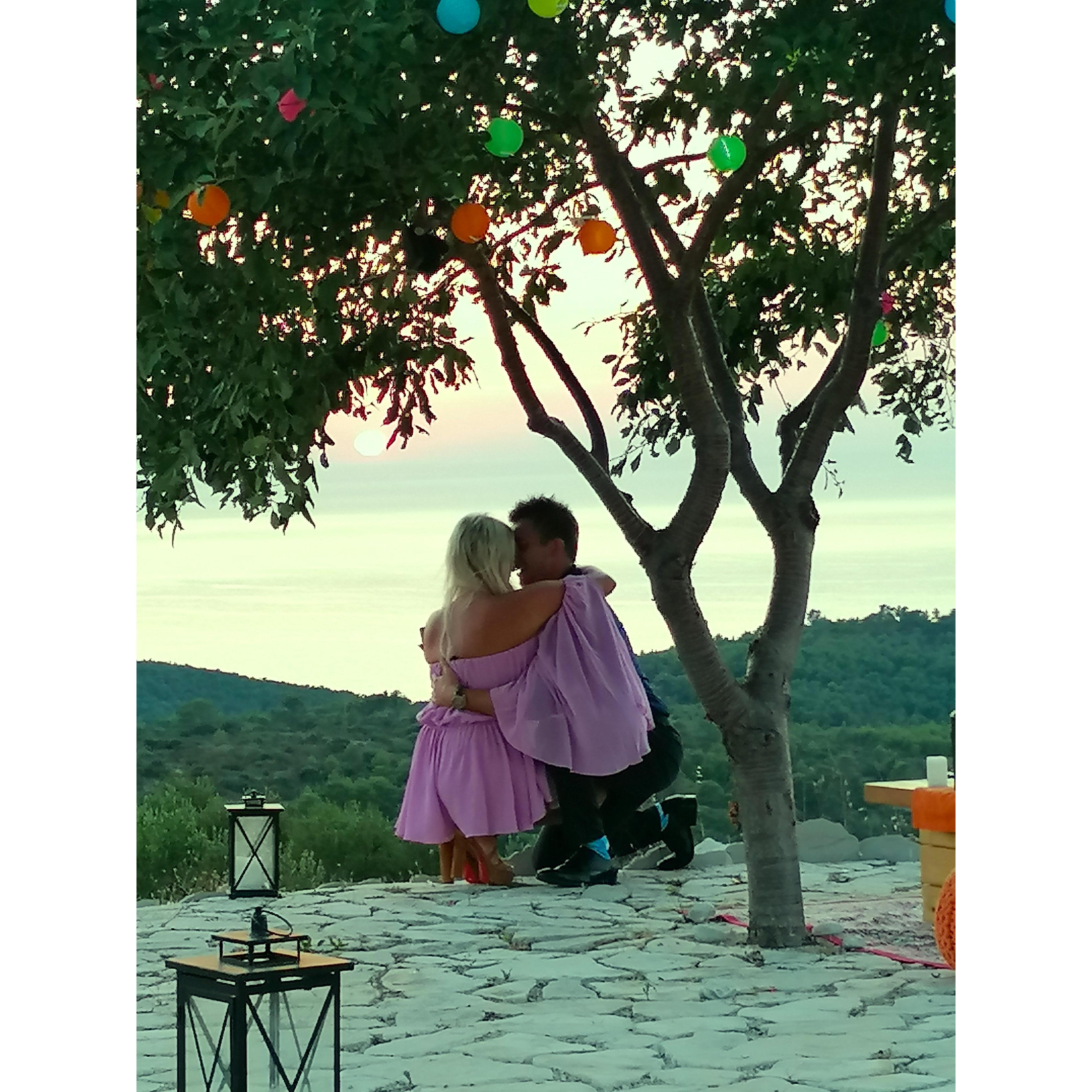 He proposed, I said "Yes!" 
Croatia