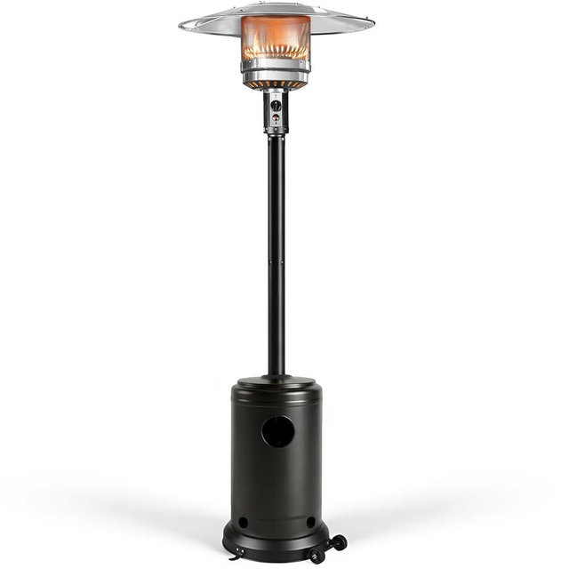 Ignovate 49,000 BTU Outdoor Propane Patio Heater with Wheels – Durable Powder-Coated Steel Gas Heater with Easy Ignition & Safety Shut-Off for Patio, Backyard, Garden, Restaurant