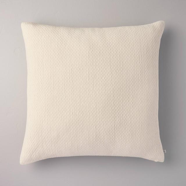 26"x26" Micro Diamond Textured Euro Pillow Cream - Hearth & Hand™ with Magnolia