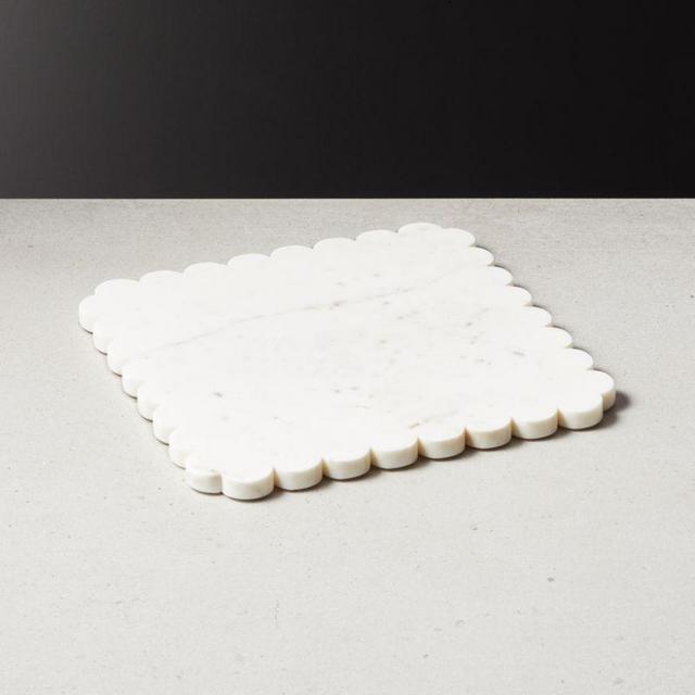 Penny White Marble Server