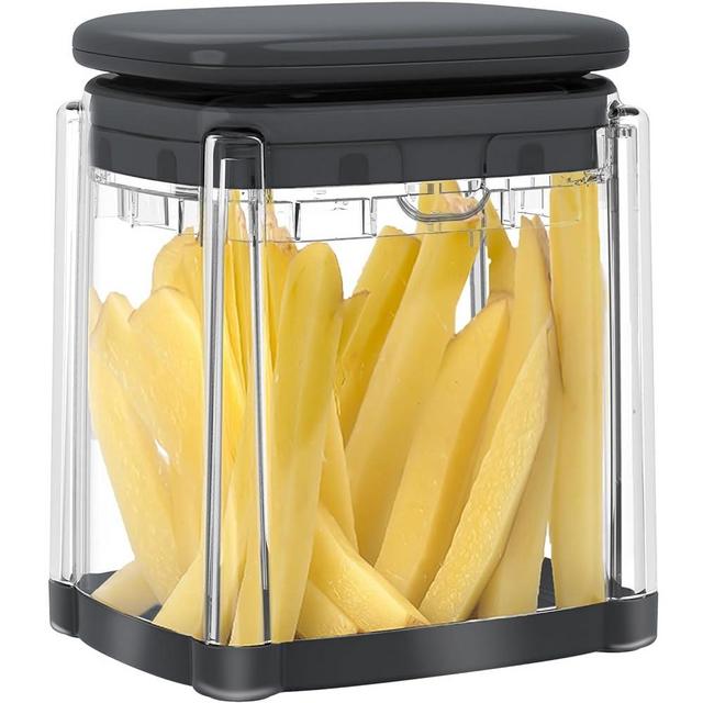 French Fry Cutter, Solucky Potato Onion Cutter, Professional Homestyle Vegetable Chopper Dicer, Great for Potatoes Carrots Cucumbers Zucchini Peppers 3/8 inch Blade