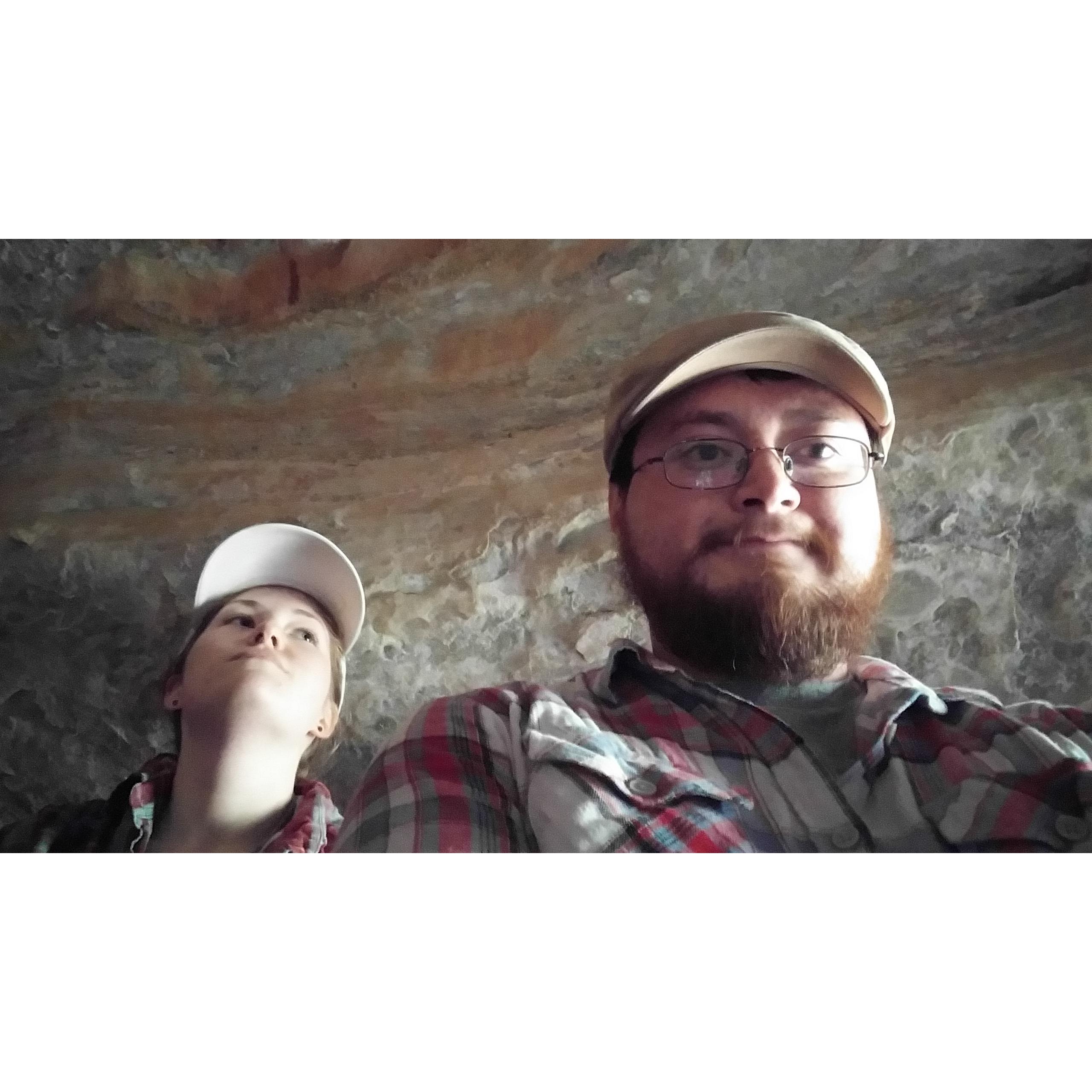 Hocking hills cave. If we were a band, this could be a neat photo.
