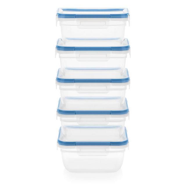 Snapware Total Solution Store More Set for Food Storage, 5.5-Cup Clear Containers with Lids, 10 Pieces, Airtight, Leak-Proof Lids, BPA Free