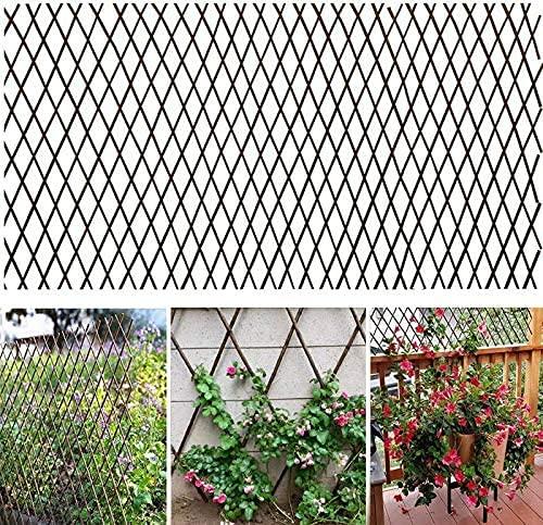 xumy 4 Pack Willow Expandable Plant Trellis Garden Fence Trellis for Climbing Plants Lattices Support 36x92 Inch (4)