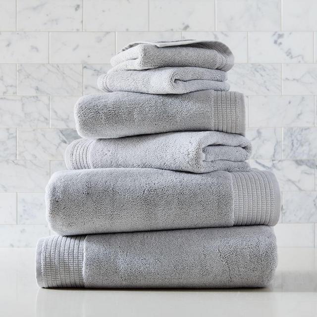 Organic Premium Spa Towel Set, Frost Gray, Set of 6