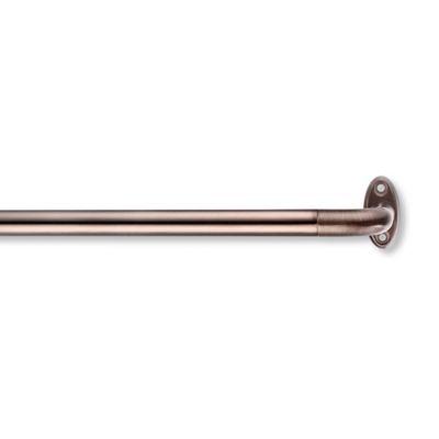 Cambria® Blockout Simple Plate 18 to 36-Inch Adjustable Curtain Rod Set in Bronze
