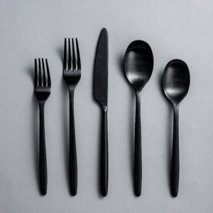 Ava Matte Black Flatware | JazzUpCo