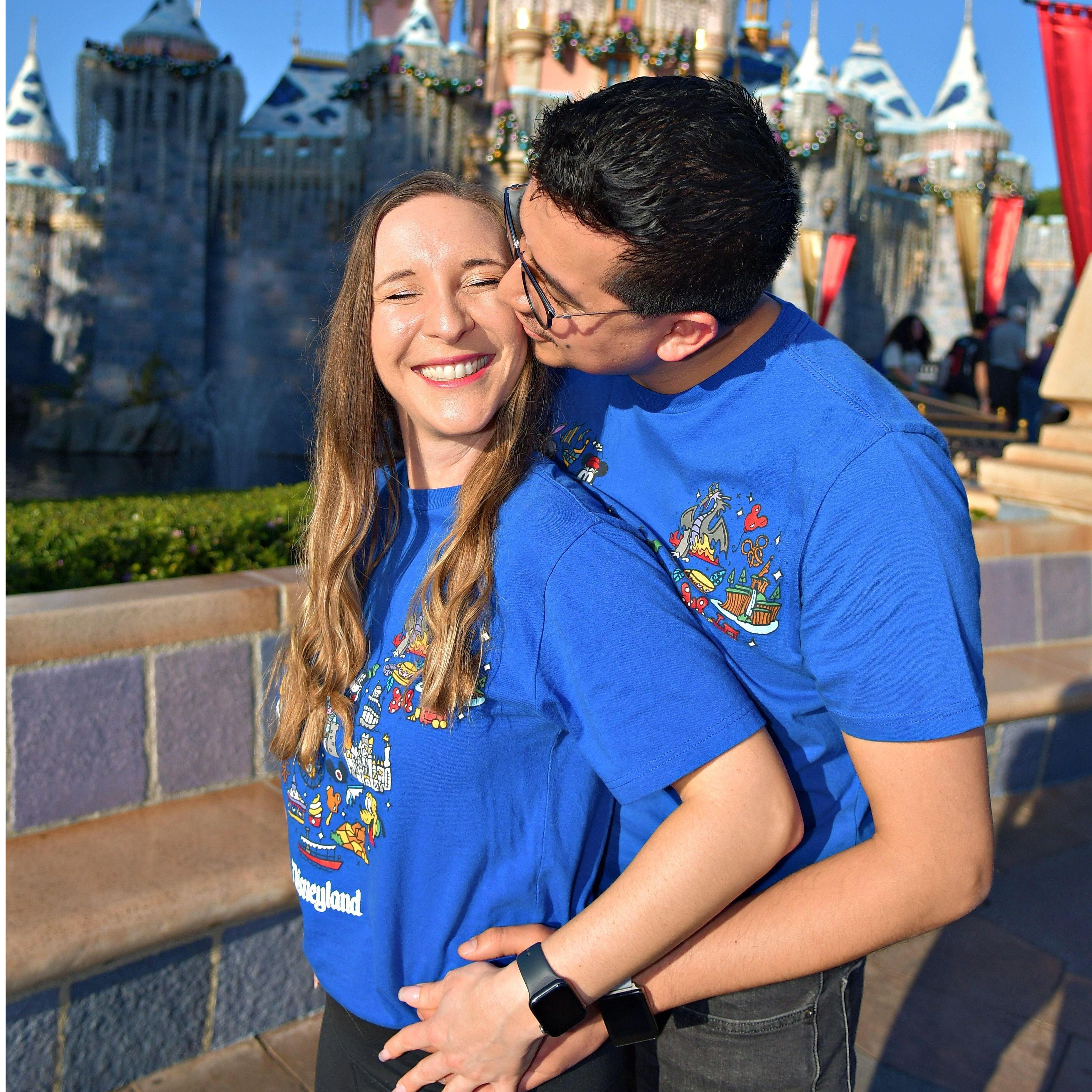 "Let's take photos in front of the castle", he said.