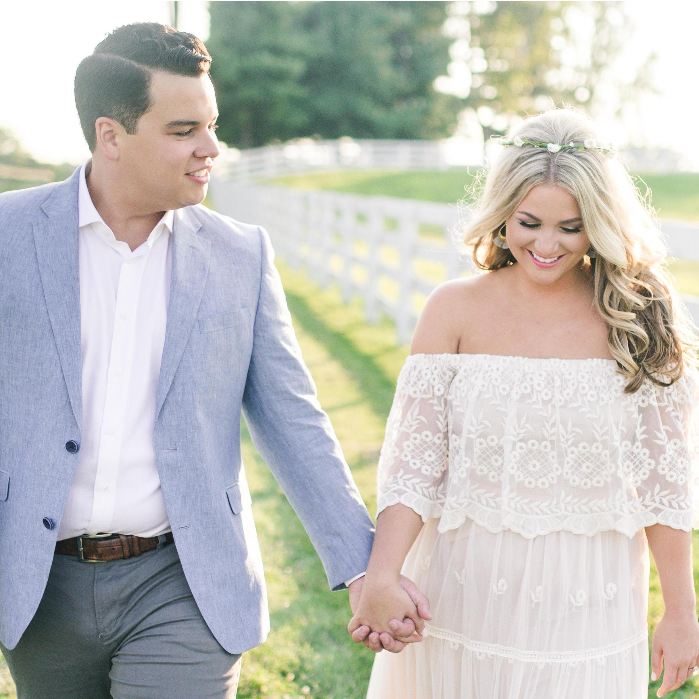 Engagement Photos, Outside of Keeneland, Lexington, KY