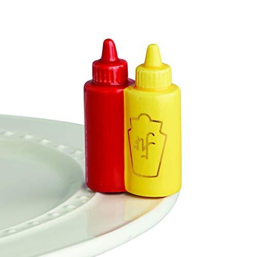 Nora Fleming Hand-Painted Mini: Main Squeeze (Ketchup and Mustard) A230
